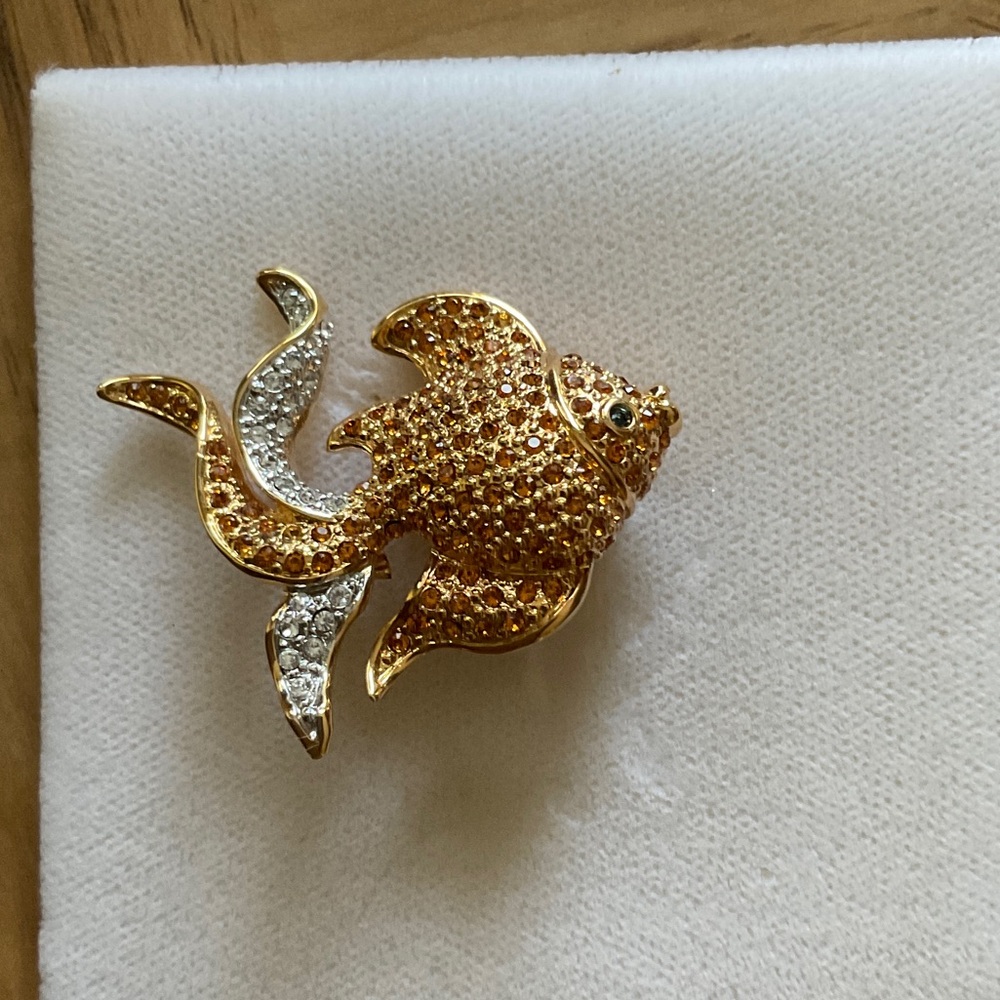 Gold and Silver Fish Brooch